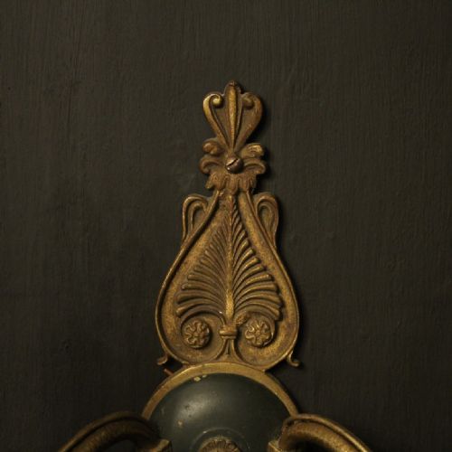 FRENCH PAIR OF GILDED BRONZE EMPIRE ANTIQUE WALL LIGHTS - ADDITIONAL PHOTO 5