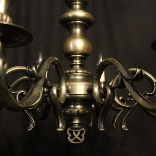 FRENCH SILVER PLATED 8 LIGHT CHANDELIER - ADDITIONAL PHOTO 6