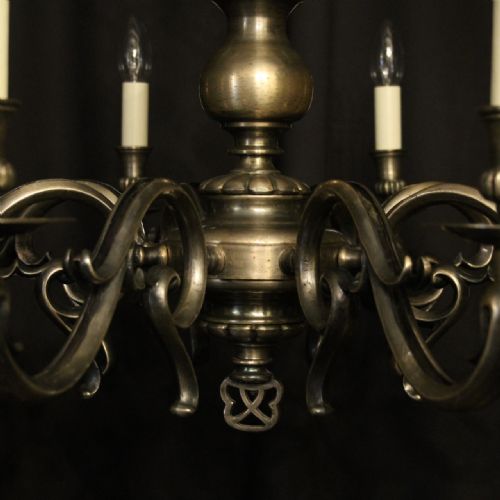 FRENCH SILVER PLATED 8 LIGHT CHANDELIER - ADDITIONAL PHOTO 8
