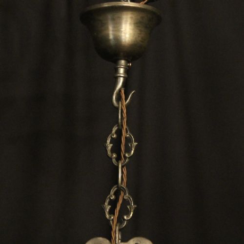 FRENCH SILVER PLATED 8 LIGHT CHANDELIER - ADDITIONAL PHOTO 9