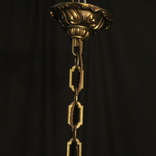 ITALIAN GILDED BRONZE CRYSTAL 8 LIGHT CHANDELIER - ADDITIONAL PHOTO 9