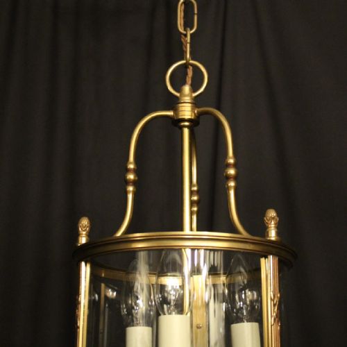 FRENCH GILDED BRONZE TRIPLE LIGHT LANTERN - ADDITIONAL PHOTO 3