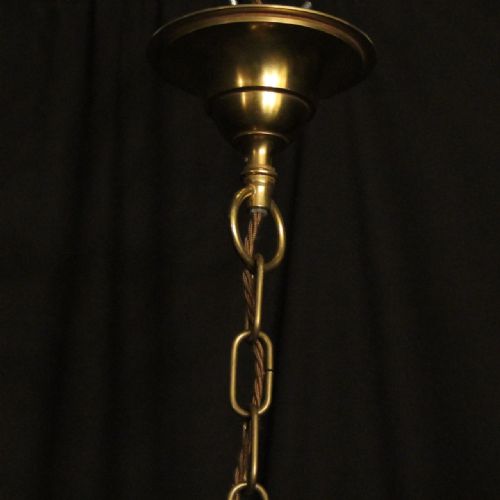 FRENCH GILDED BRONZE TRIPLE LIGHT LANTERN - ADDITIONAL PHOTO 9