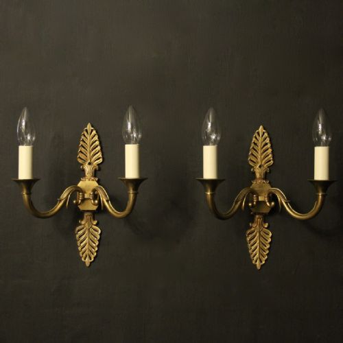 french pair of empire antique wall lights - CATEGORY: ANTIQUE LIGHTING - DATED 1920