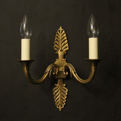 FRENCH PAIR OF EMPIRE ANTIQUE WALL LIGHTS - ADDITIONAL PHOTO 1