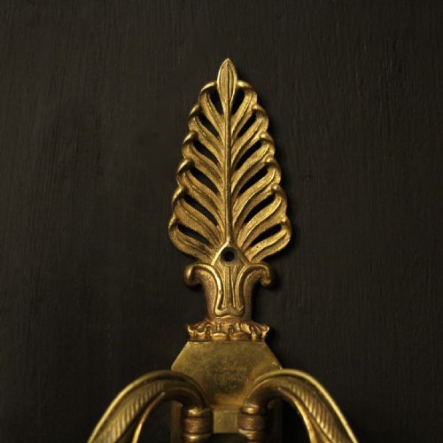 FRENCH PAIR OF EMPIRE ANTIQUE WALL LIGHTS - ADDITIONAL PHOTO 2