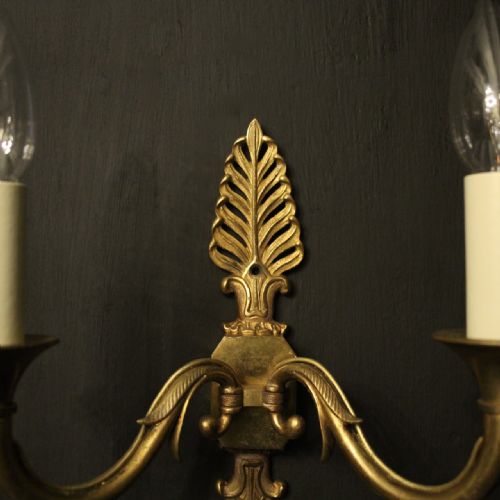 FRENCH PAIR OF EMPIRE ANTIQUE WALL LIGHTS - ADDITIONAL PHOTO 3