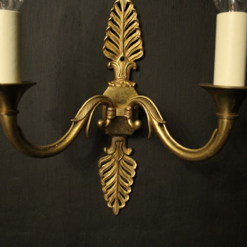 FRENCH PAIR OF EMPIRE ANTIQUE WALL LIGHTS - ADDITIONAL PHOTO 4