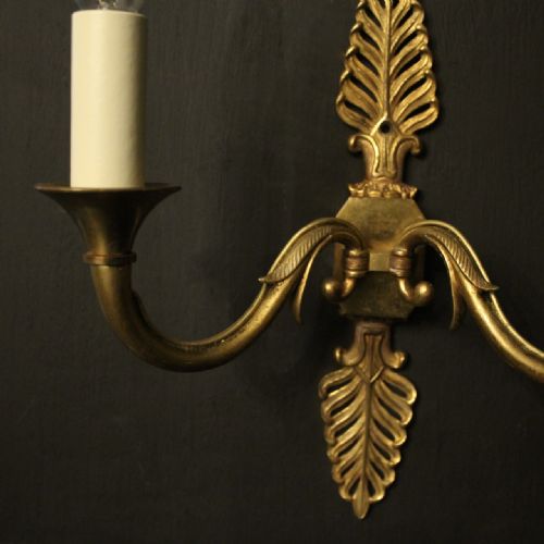 FRENCH PAIR OF EMPIRE ANTIQUE WALL LIGHTS - ADDITIONAL PHOTO 5