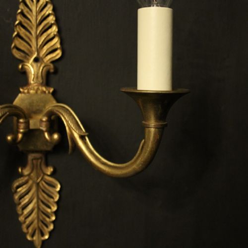 FRENCH PAIR OF EMPIRE ANTIQUE WALL LIGHTS - ADDITIONAL PHOTO 7