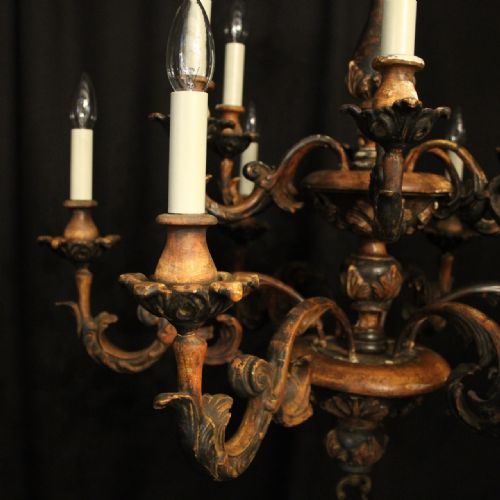 FLORENTINE 12 LIGHT POLYCHROME DOUBLE TIERED CHANDELIER - ADDITIONAL PHOTO 1
