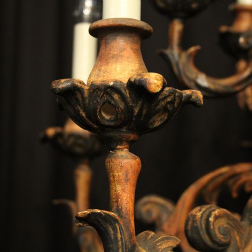 FLORENTINE 12 LIGHT POLYCHROME DOUBLE TIERED CHANDELIER - ADDITIONAL PHOTO 3
