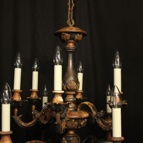 FLORENTINE 12 LIGHT POLYCHROME DOUBLE TIERED CHANDELIER - ADDITIONAL PHOTO 4