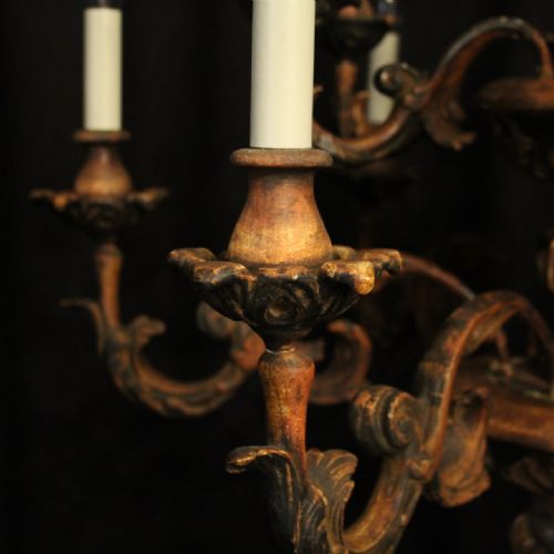 FLORENTINE 12 LIGHT POLYCHROME DOUBLE TIERED CHANDELIER - ADDITIONAL PHOTO 6
