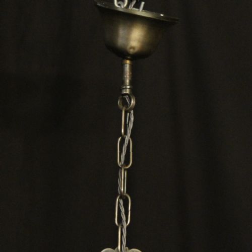 FRENCH SILVER PLATED 8 LIGHT CHANDELIER - ADDITIONAL PHOTO 9