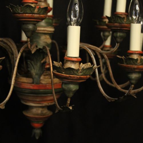 FLORENTINE 18 LIGHT DOUBLE TIERED POLYCHROME CHANDELIER - ADDITIONAL PHOTO 3