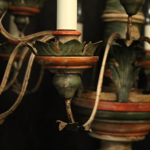 FLORENTINE 18 LIGHT DOUBLE TIERED POLYCHROME CHANDELIER - ADDITIONAL PHOTO 4