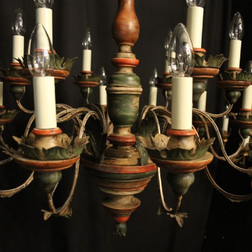 FLORENTINE 18 LIGHT DOUBLE TIERED POLYCHROME CHANDELIER - ADDITIONAL PHOTO 5