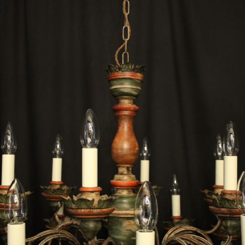 FLORENTINE 18 LIGHT DOUBLE TIERED POLYCHROME CHANDELIER - ADDITIONAL PHOTO 6