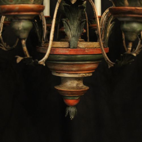 FLORENTINE 18 LIGHT DOUBLE TIERED POLYCHROME CHANDELIER - ADDITIONAL PHOTO 8