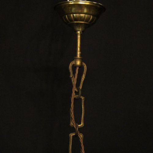 FRENCH PAIR OF GILDED 8 LIGHT ANTIQUE CHANDELIERS - ADDITIONAL PHOTO 9