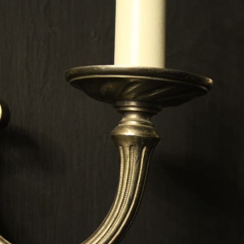 FRENCH SET OF 4 SILVER GILDED ANTIQUE WALL LIGHTS - ADDITIONAL PHOTO 4