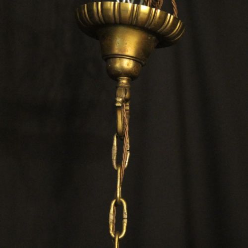 FRENCH GILDED BRASS 8 LIGHT CHANDELIER - ADDITIONAL PHOTO 9