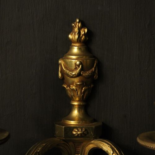 FRENCH SET OF 3 GILDED TWIN ARM ANTIQUE WALL LIGHTS - ADDITIONAL PHOTO 6