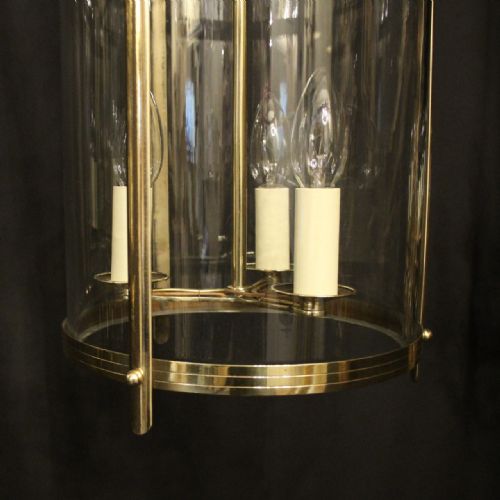 FRENCH SET OF 3 CONVEX ANTIQUE HALL LANTERNS - ADDITIONAL PHOTO 6