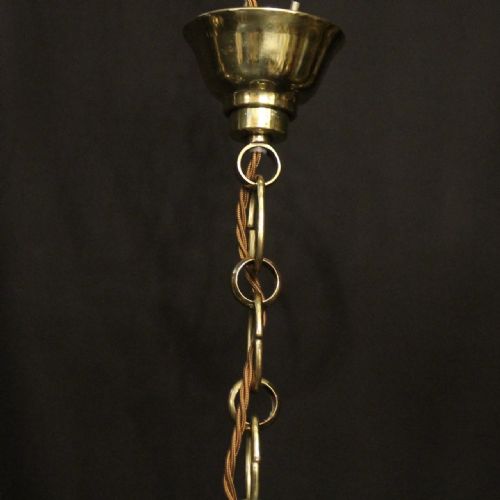 FRENCH SET OF 3 CONVEX ANTIQUE HALL LANTERNS - ADDITIONAL PHOTO 9