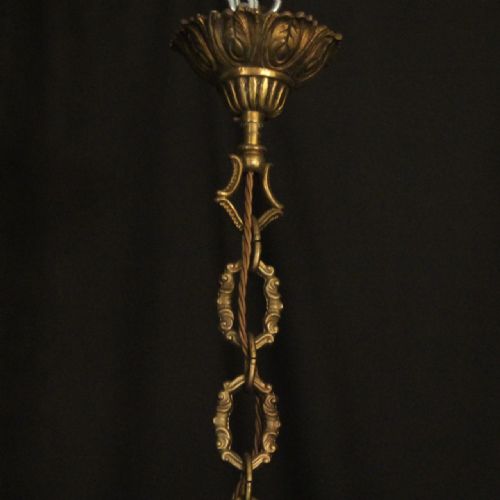FRENCH GILDED BRONZE CRYSTAL 9 LIGHT ANTIQUE CHANDELIER - ADDITIONAL PHOTO 9