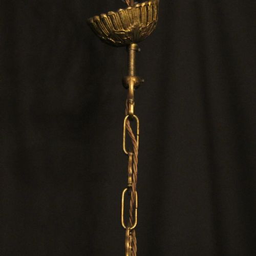 FRENCH GILDED BRONZE CRYSTAL ANTIQUE CHANDELIER - ADDITIONAL PHOTO 9