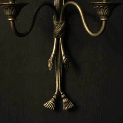 FRENCH SILVER GILDED TWIN ARM WALL LIGHTS - ADDITIONAL PHOTO 8