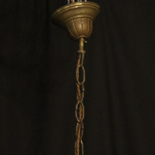 FRENCH GILDED BIRDCAGE 7 LIGHT ANTIQUE CHANDELIER - ADDITIONAL PHOTO 9