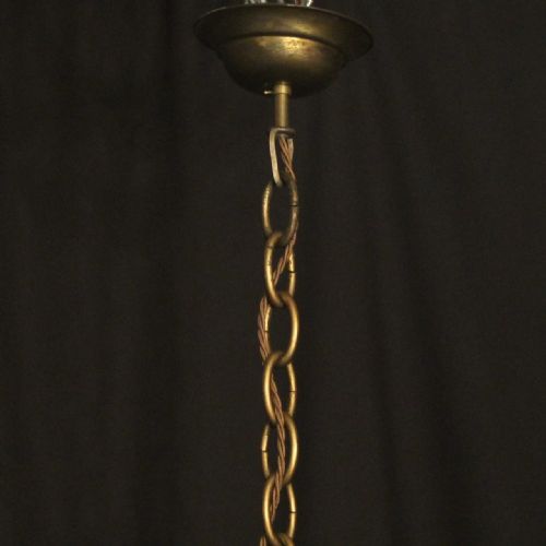FRENCH GILDED BRONZE CRYSTAL 8 LIGHT ANTIQUE CHANDELIER - ADDITIONAL PHOTO 9