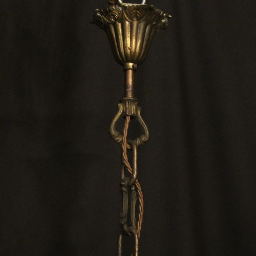 ITALIAN 12 LIGHT GILDED BRONZE ANTIQUE CHANDELIER - ADDITIONAL PHOTO 8
