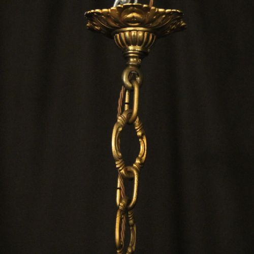 FRENCH 10 LIGHT GILDED BRONZE CRYSTAL ANTIQUE CHANDELIER - ADDITIONAL PHOTO 9