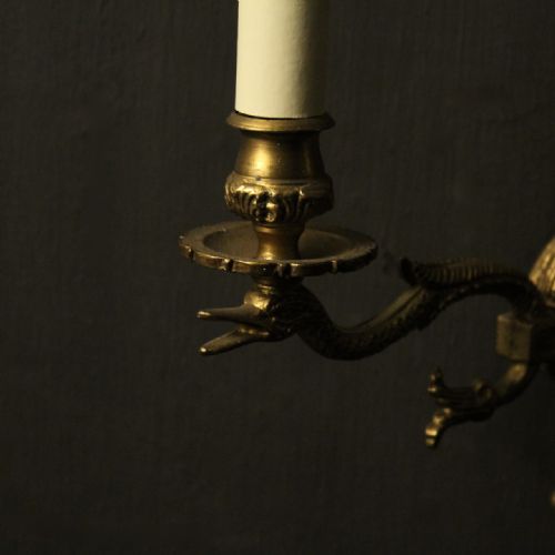 FRENCH SET OF 4 EMPIRE TWIN ARM WALL LIGHTS - ADDITIONAL PHOTO 7