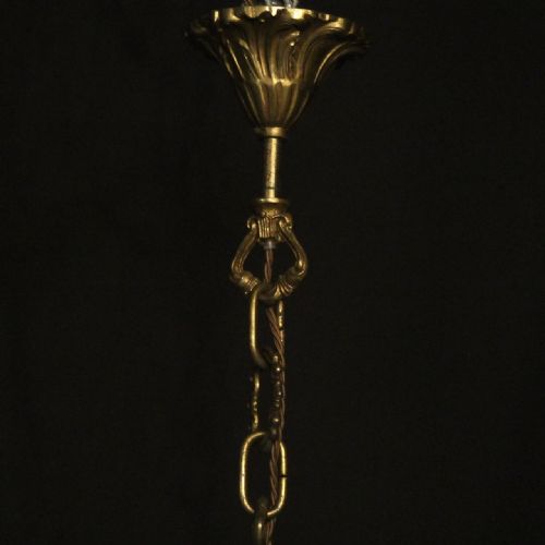 FRENCH PAIR BRONZE CRYSTAL CHERUB 12 LIGHT ANTIQUE CHANDELIERS - ADDITIONAL PHOTO 10