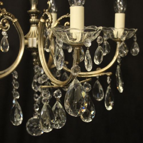 ITALIAN 5 LIGHT SILVER GILDED CHANDELIER - ADDITIONAL PHOTO 2