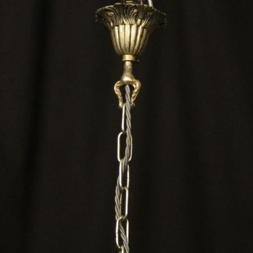 ITALIAN 5 LIGHT SILVER GILDED CHANDELIER - ADDITIONAL PHOTO 8