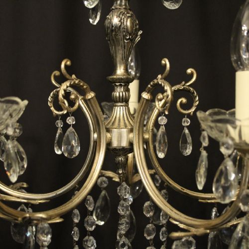 ITALIAN 5 LIGHT SILVER GILDED CHANDELIER - ADDITIONAL PHOTO 9