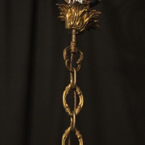 ITALIAN GILDED BRONZE CRYSTAL 21 LIGHT ANTIQUE CHANDELIER - ADDITIONAL PHOTO 9