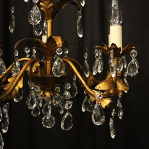 ITALIAN FLORENTINE 5 LIGHT LEAF CHANDELIER - ADDITIONAL PHOTO 3