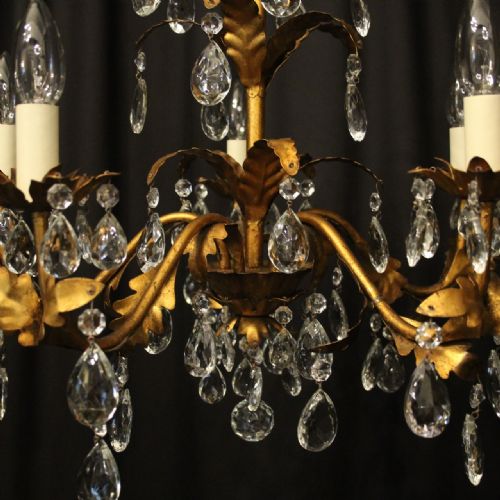 ITALIAN FLORENTINE 5 LIGHT LEAF CHANDELIER - ADDITIONAL PHOTO 6