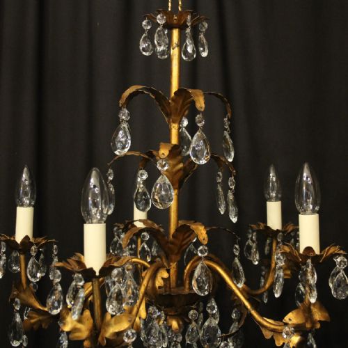 ITALIAN FLORENTINE 5 LIGHT LEAF CHANDELIER - ADDITIONAL PHOTO 7