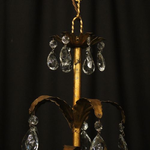 ITALIAN FLORENTINE 5 LIGHT LEAF CHANDELIER - ADDITIONAL PHOTO 8