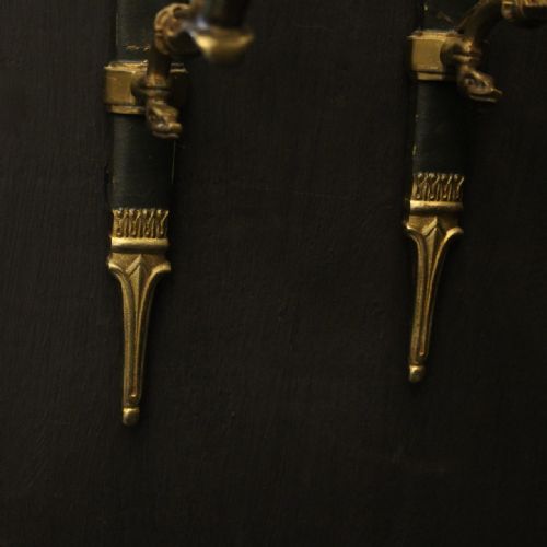FRENCH SET OF 4 EMPIRE SINGLE ARM ANTIQUE WALL LIGHTS - ADDITIONAL PHOTO 8