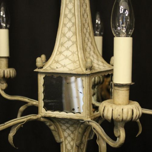 ENGLISH 5 LIGHT POLYCHROME PAGODA CHANDELIER - ADDITIONAL PHOTO 1