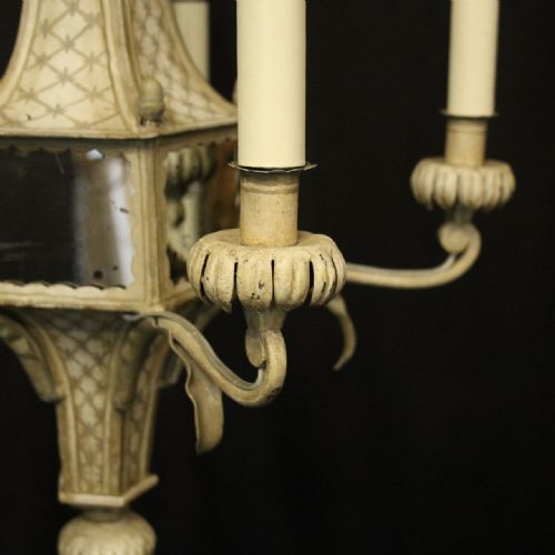 ENGLISH 5 LIGHT POLYCHROME PAGODA CHANDELIER - ADDITIONAL PHOTO 2